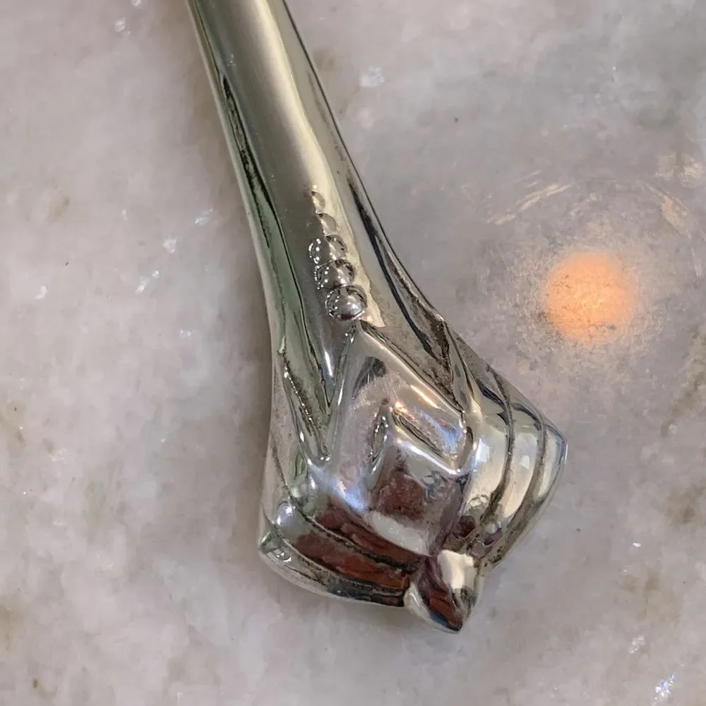 .952 Sterling Silver Blue Toothbrush